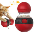 Plastic rotating cat sound food dropping ball toy in Super Ball colour.