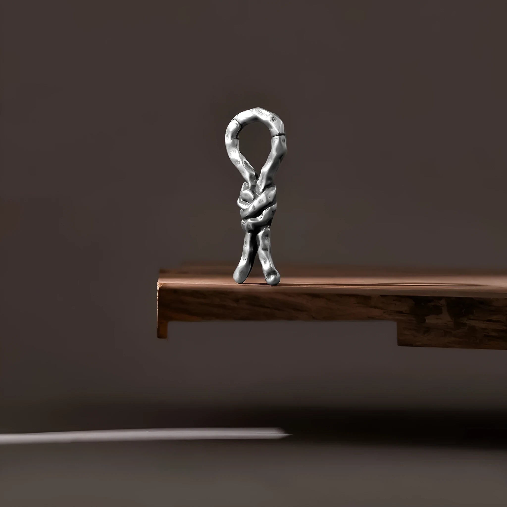 Creative Bends And Hitches copper auricle earrings with 4mm size and retro bending design.