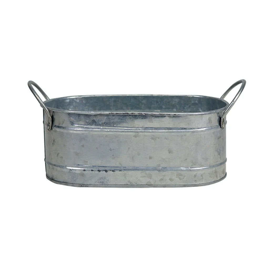 Iron sheet succulent flowerpot desktop style with metallic finish