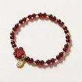 Women's freshwater pearl bracelet with crystal centrepiece in geometric design