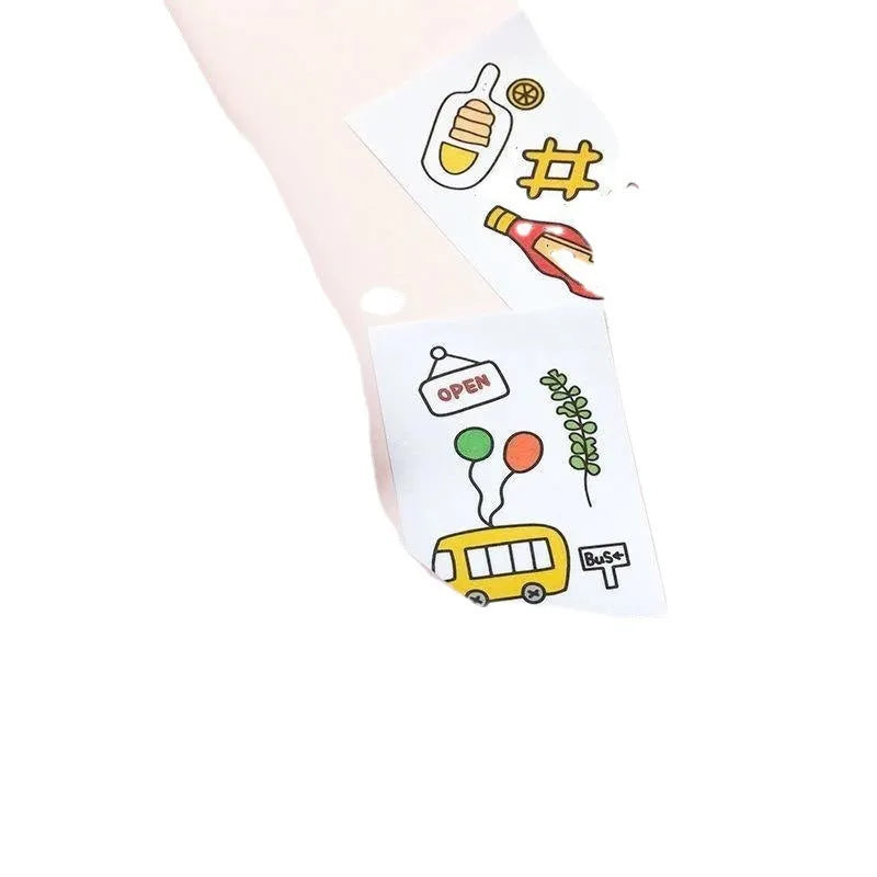 Sheet of 50 Japanese cartoon character stickers in a 40x60mm size for notebooks and screen protectors.