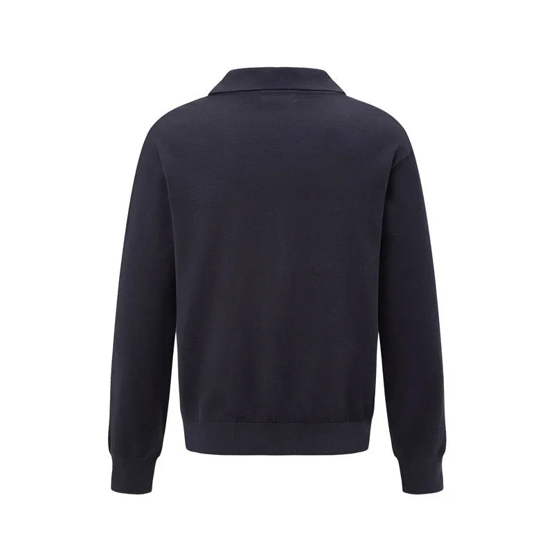 Loose all-matching bottoming shirt pullover sweater in chemical fibre blend fabric