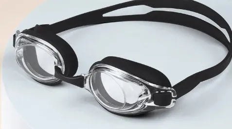 HD waterproof non-fogging myopia swimming goggles in black blue white and pink with case