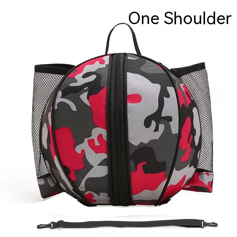 Oxford cloth basketball bag with 9L capacity in various colours and strap styles.
