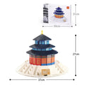 Wange building block set with over 800 small ABS pieces for constructing global landmark models.