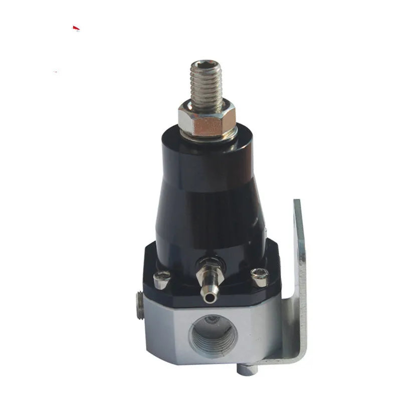 Black CNC aluminium universal fuel pressure regulator with pressure adjustment