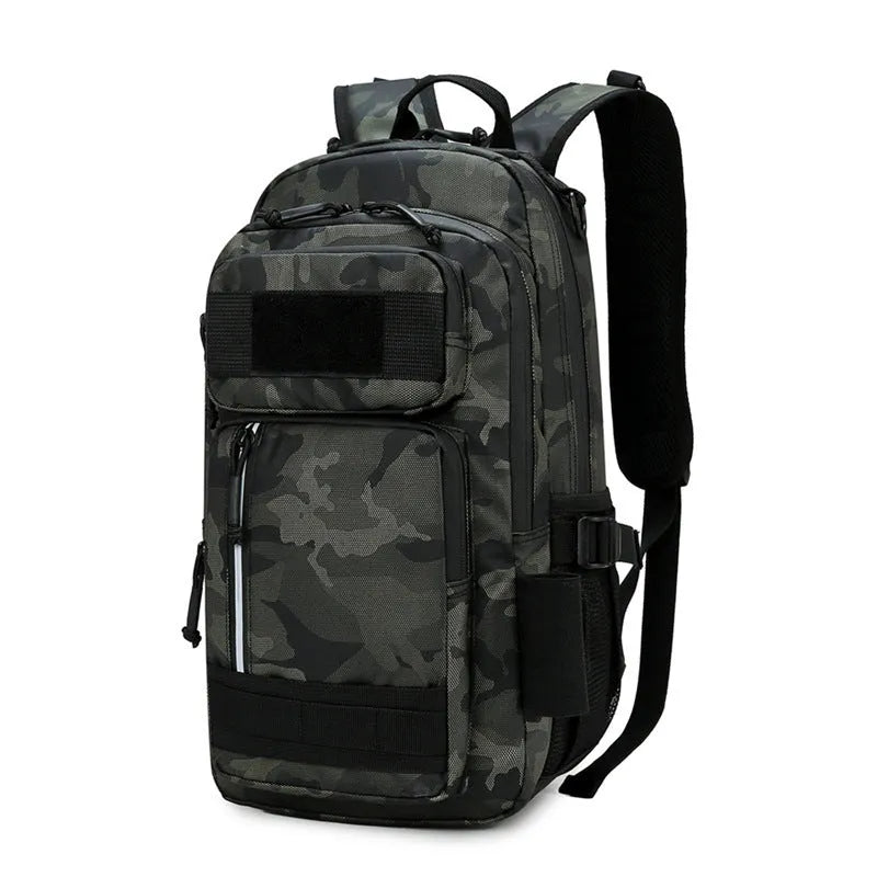 Large orange and black Derm outdoor hiking backpack with 20-35 litre capacity