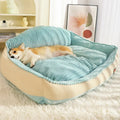 Morandi colour lazy sofa dog bed with removable washable cover for large dogs.