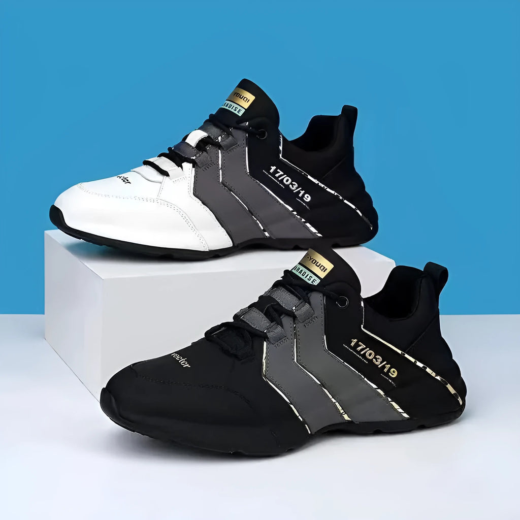 Teenagers casual sneakers with thick plastic sole and mesh lining in various colours
