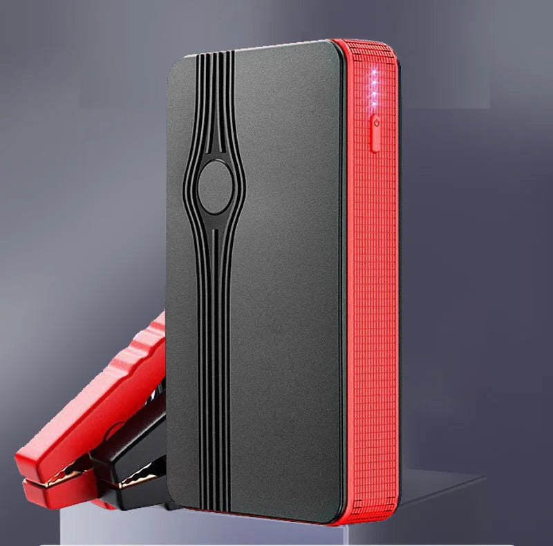 Red K4-E automobile emergency starting power supply with 6000mAh battery for jump-starting vehicles and charging devices