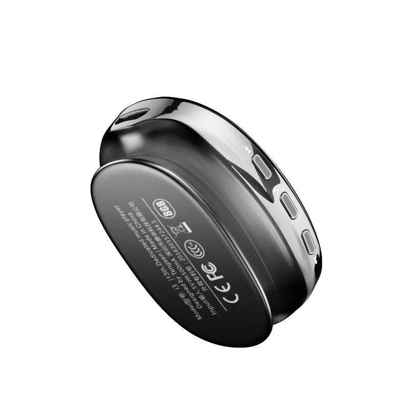 Bluetooth MP4 music player with OLED screen in black, blue, or rose gold colour options