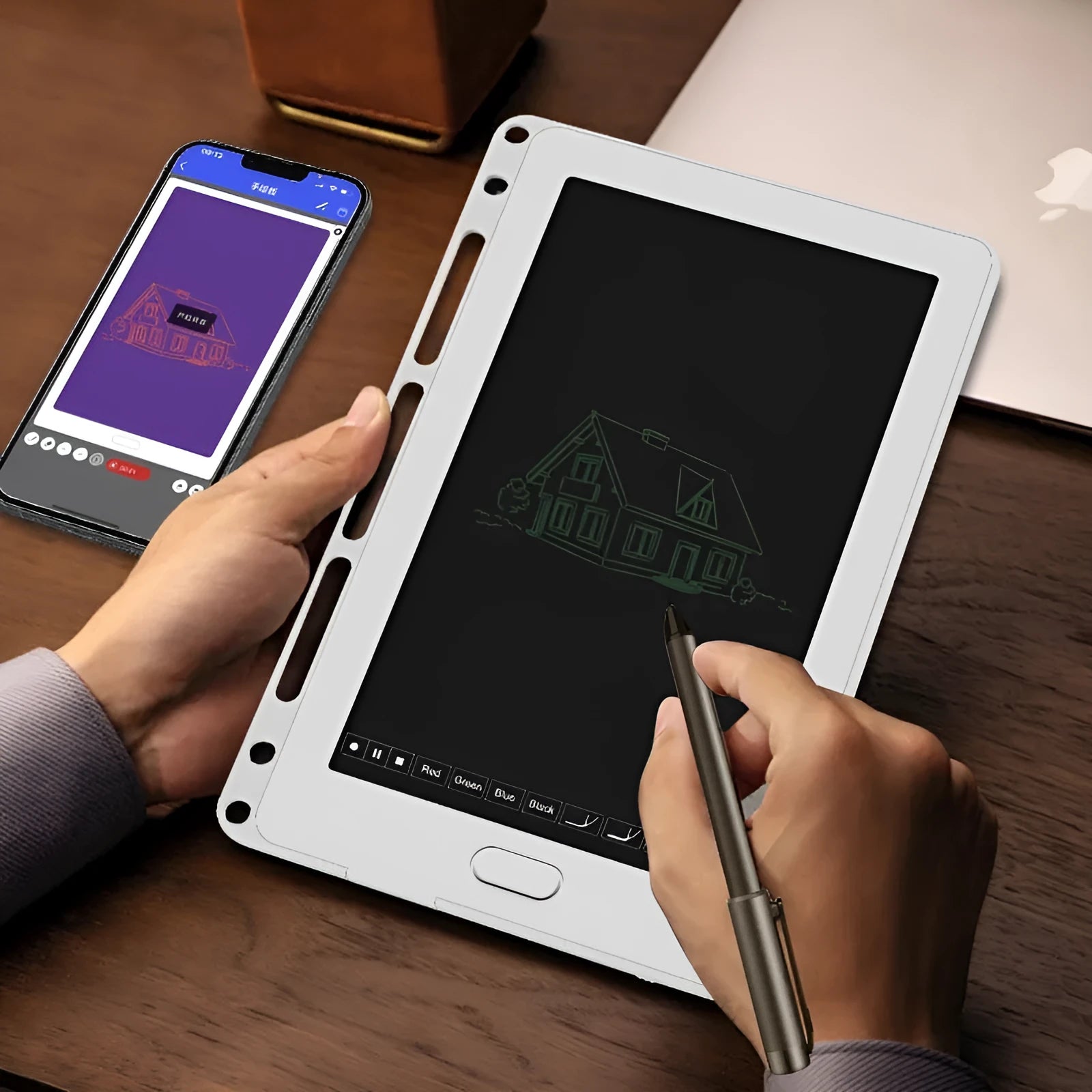 85-inch electronic writing pad with stitching appearance design and Bluetooth connection