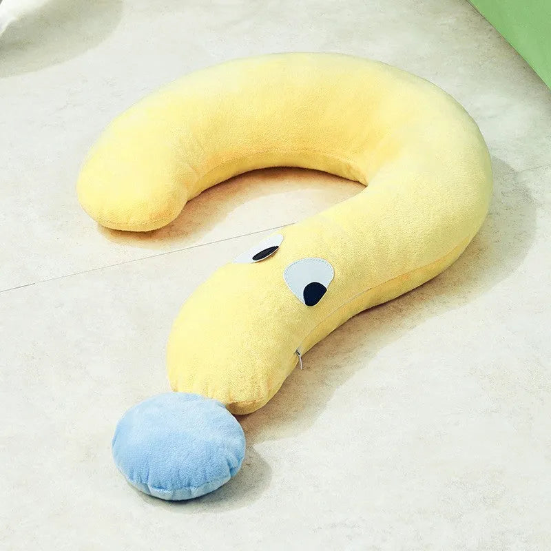 Blue and yellow rectangular pet cushion measuring 62 by 39 centimetres for dogs and cats
