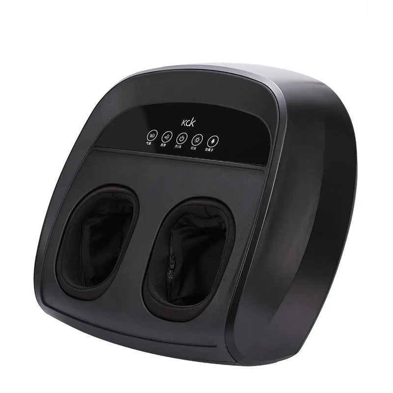 Flip automatic foot massager unit in black, red, or white colour with control panel.