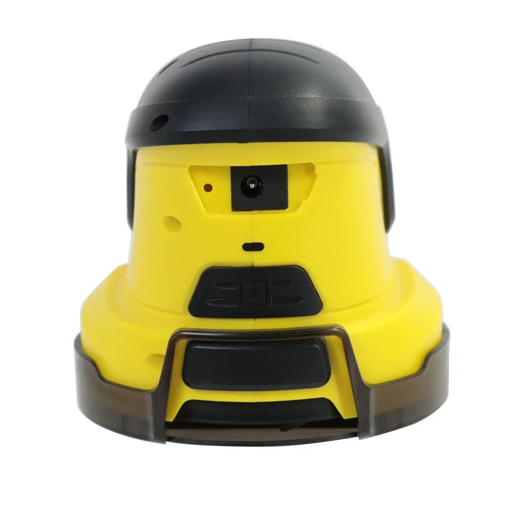 Yellow cordless electric ice scraper for car windshields with USB charging port