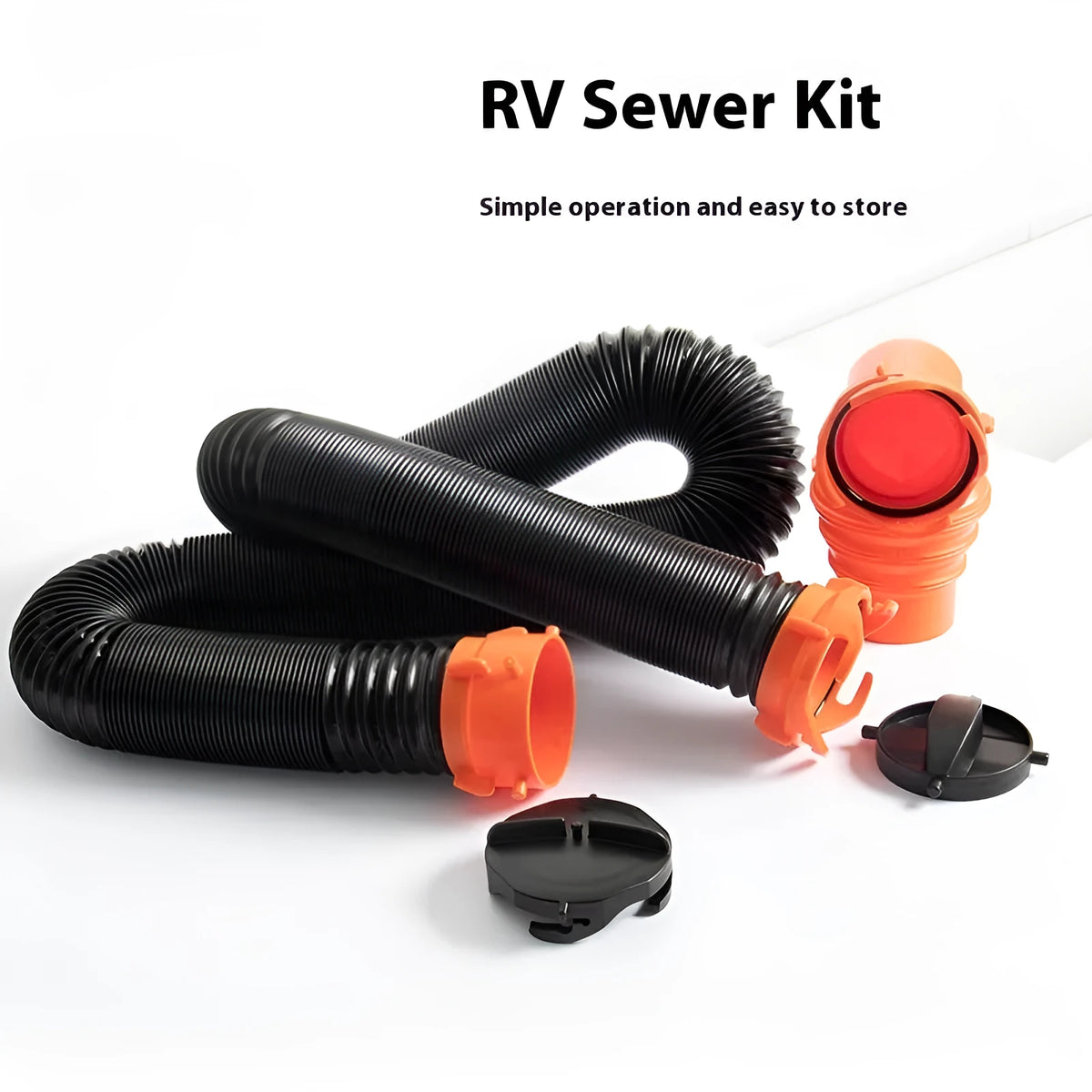 90 degree rotary elbow joint for caravan sewage hose in PP or TPE material