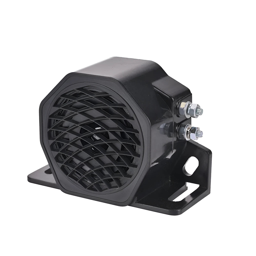 Black GQ-208A reversing buzzer horn for vehicle safety with 12-80V voltage range