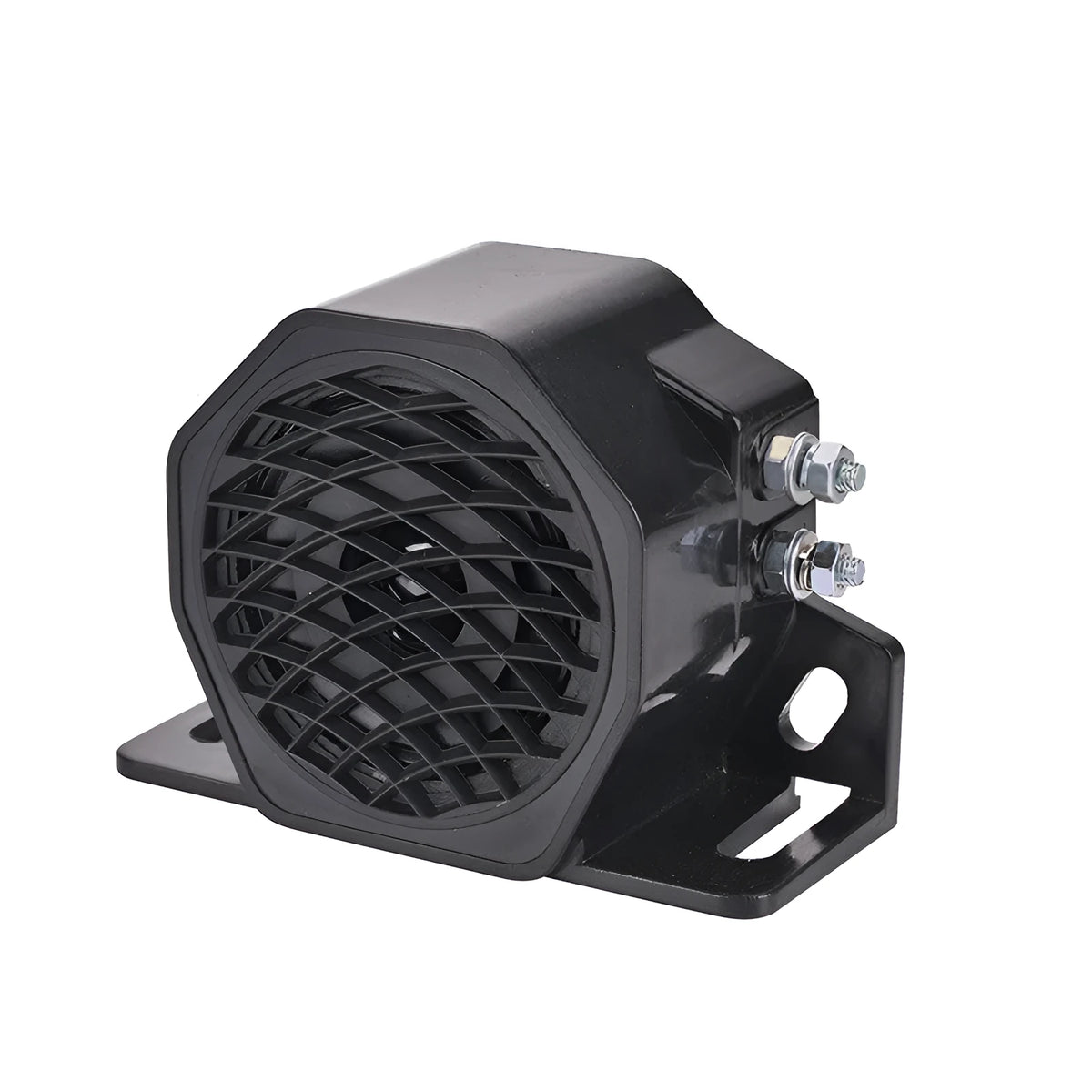 Black GQ-208A reversing buzzer horn for vehicle safety with 12-80V voltage range