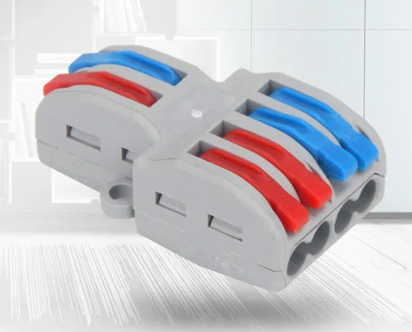 Quick wire connector with fire insulation shell and brass guides for 0.08-4.0mm² wiring
