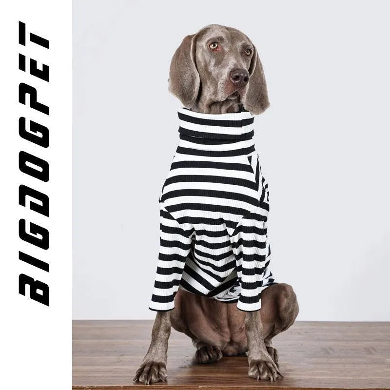 Black and white thin polyester dog jacket for large breeds, sizes M L XL XXL XXXL.