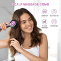 USB powered head massage tingle comb with vibration function in black, grey and red colours