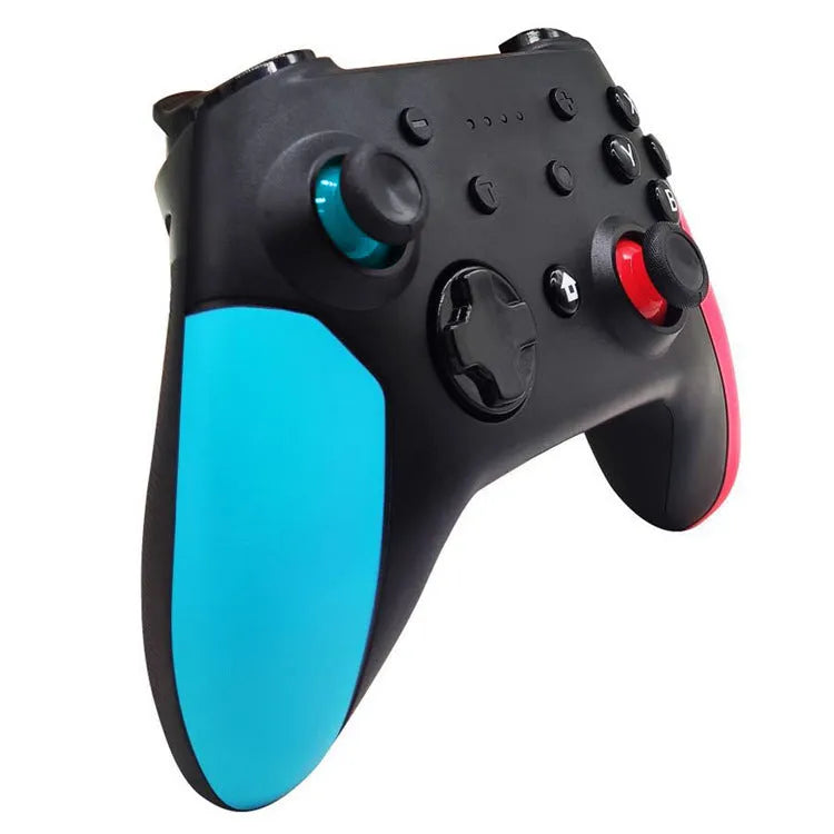 Bluetooth gamepad for Nintendo Switch, PC and Android in blue and red colours