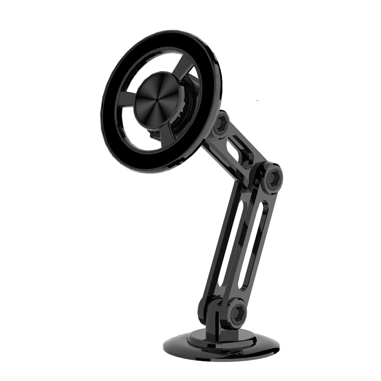 All-metal magnetic car phone holder with magnetic rings in multiple colour options
