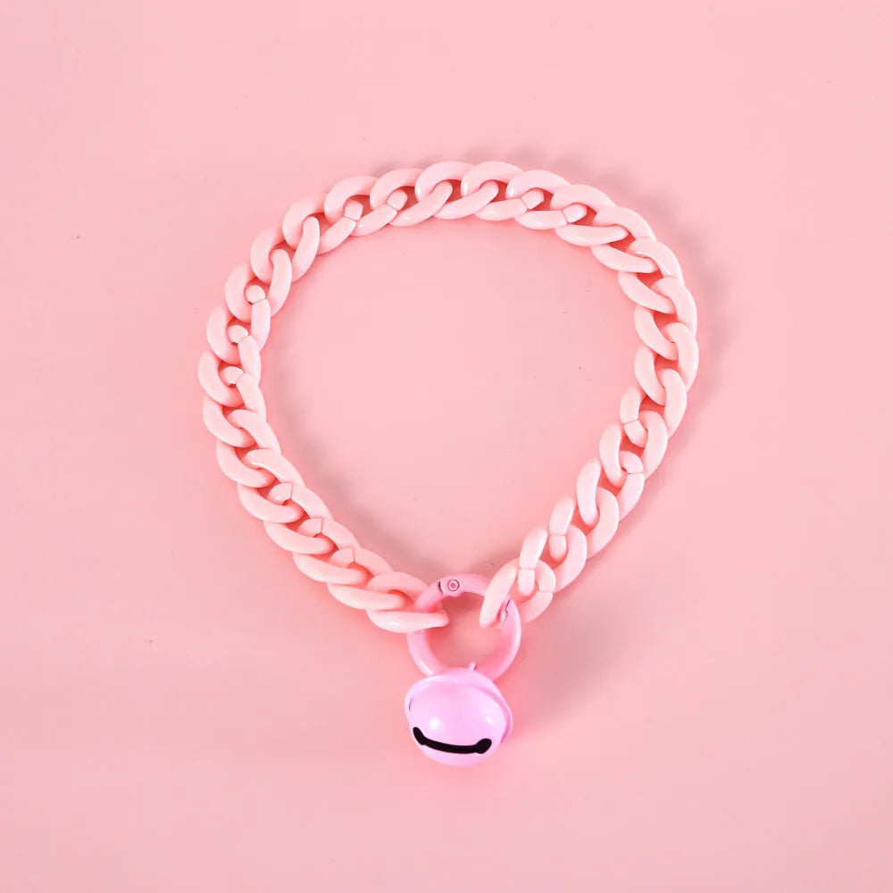 Adjustable plastic pet collar in macaron candy colours for cats, dogs or rabbits