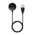 Black USB wireless watch charger measuring 34mm for smartwatches and fitness trackers