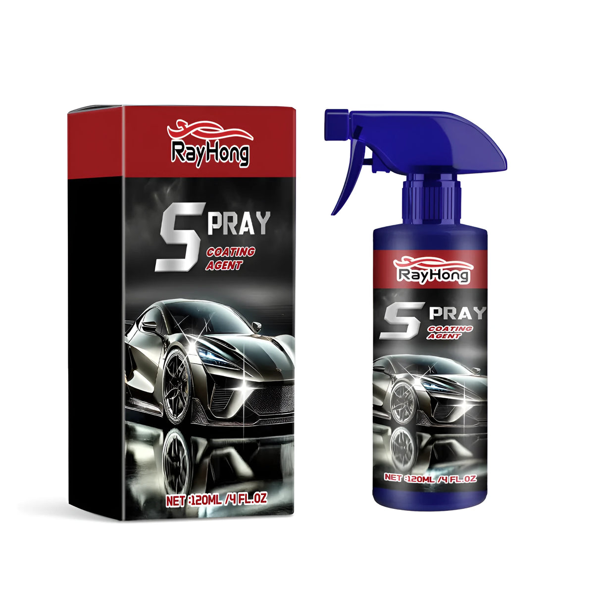 Auto Refresh Spray Polishing Coating car polish spray in a box showing 10.7cm by 7cm size