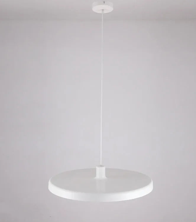Aluminium alloy bar chandelier for restaurants in black or white finish with 35cm, 50cm or 60cm diameter