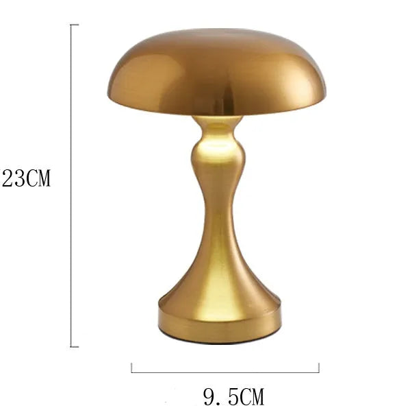Metallic bronze gold silver USB rechargeable tricolour touch control LED desk lamp.