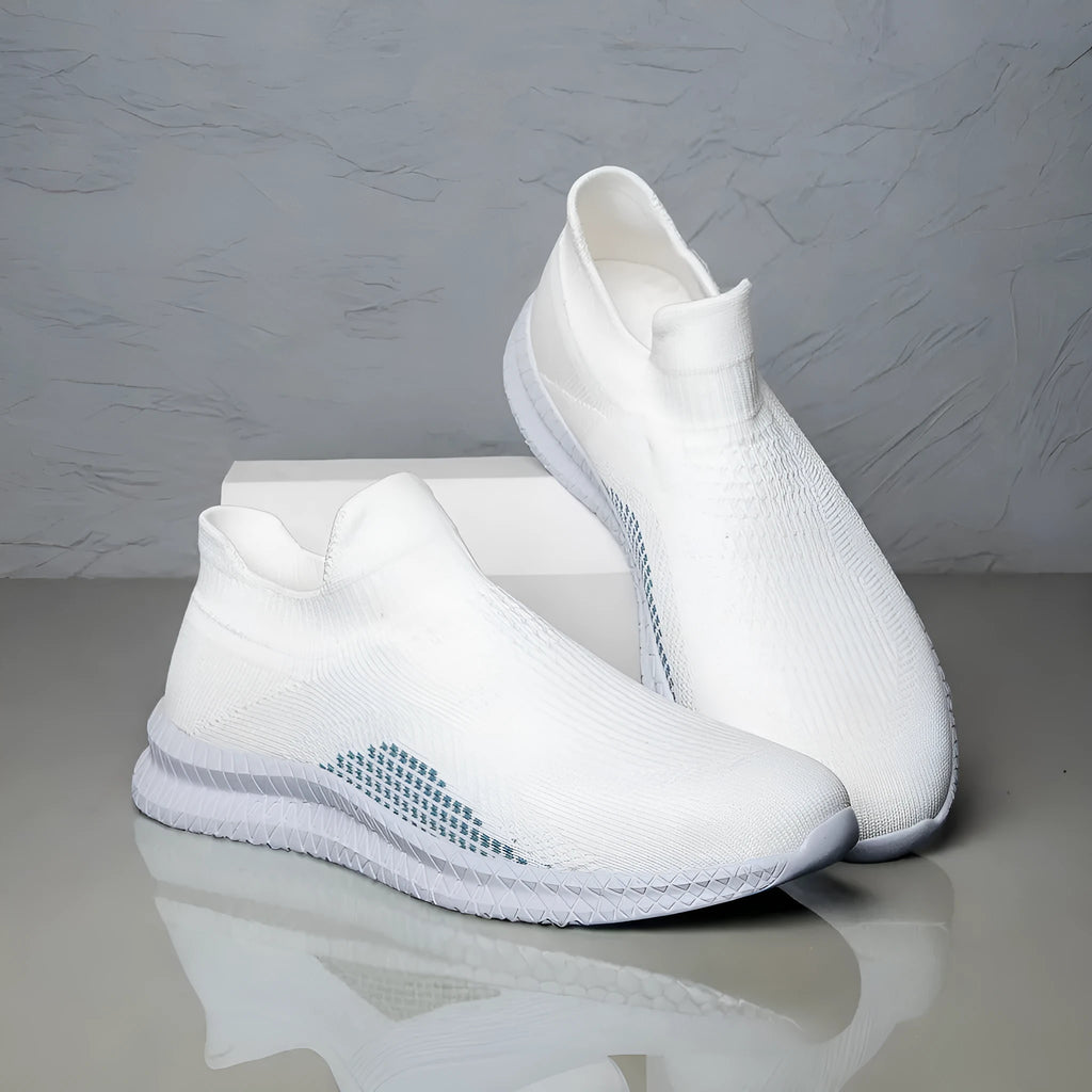 Popcorn Flyknit fabric casual sneaker in solid colour on a white background, showing low top and round toe design.