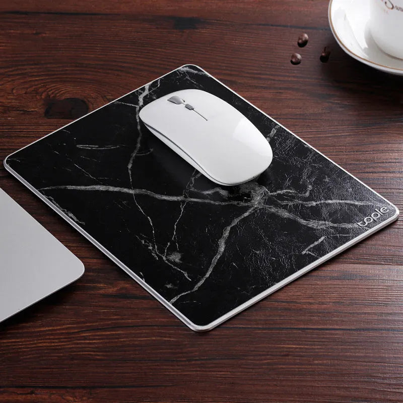 Oversized metal aluminium alloy mouse pad 249 x 200 x 3.2mm with CNC chamfered edge and anti-slip base