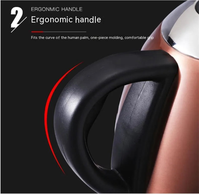 White, yellow or gold 1 litre stainless steel automatic kettle with touch control panel.