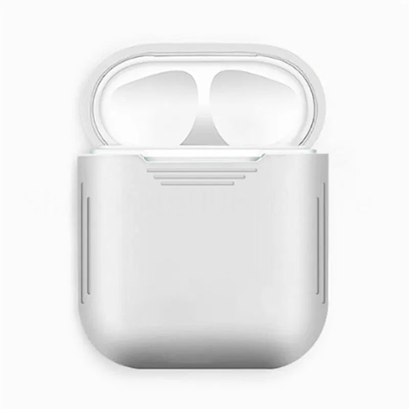 Silicone AirPods case with shockproof earmuffs and anti-lost rope in multiple colour options