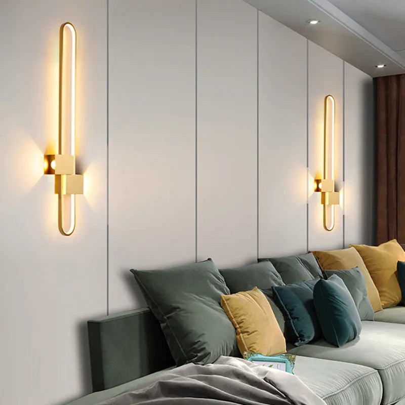 Modern minimalist 60cm round wall lamp with iron shade and LED lighting