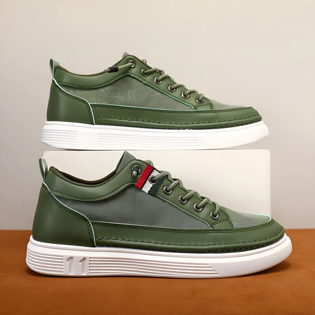 Men's grey high-top casual sneakers with round toe and PVC sole on a white background.