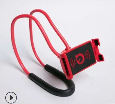 Universal 360-degree rotating phone holder in multiple colours on a table, holding a smartphone.