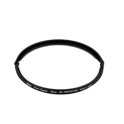 Black multi-coated UV mirror camera lens filter showing front glass and bayonet thread