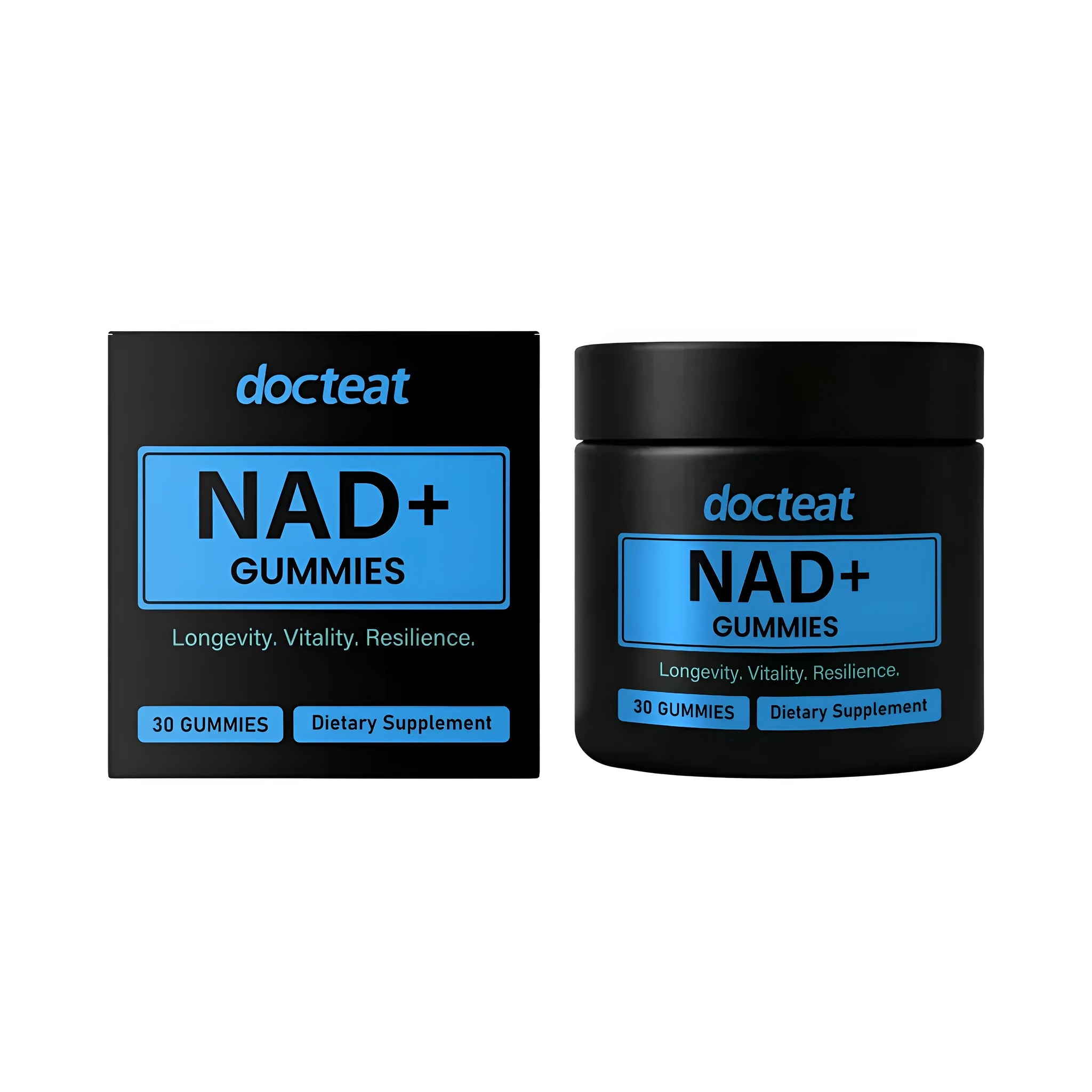 Green super food soft candy gummies in bottle with NAD and nicotinamide nucleoside supplement