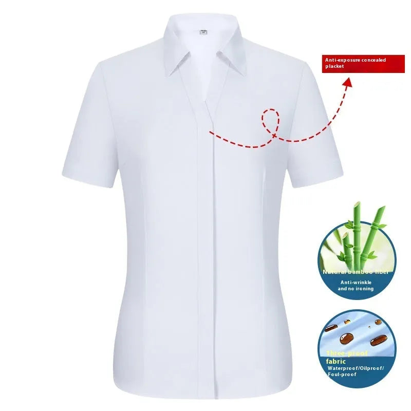Mens bamboo fibre business shirt with waterproof and stain resistant properties in slim fit design