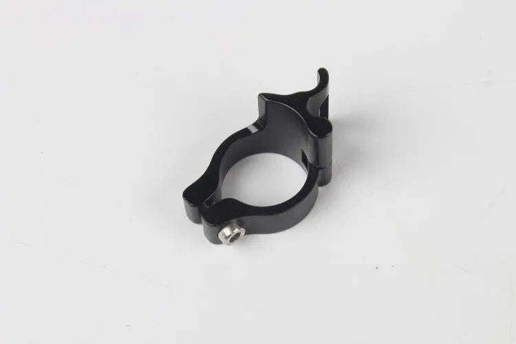 Black aluminium alloy vehicle clamp ring with 28.6mm diameter for steel frame fastening
