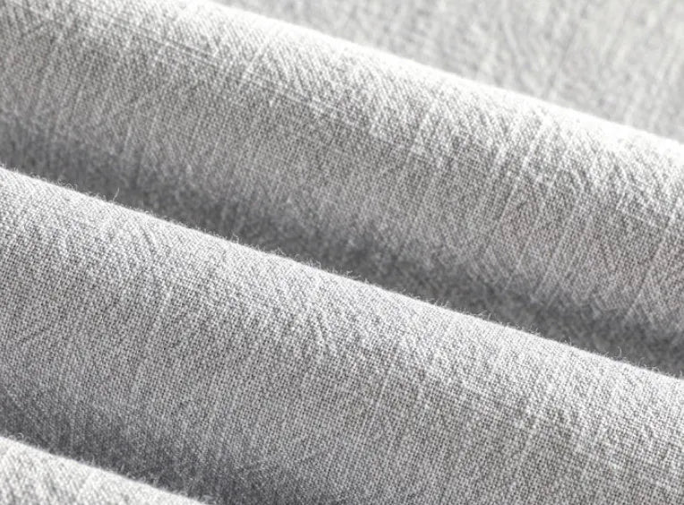 Men's loose fit cotton linen blend leisure shirt in solid colour options