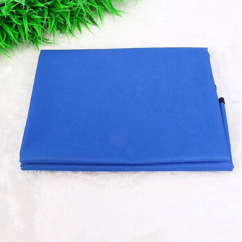 Square black waterproof car seat cushion for a dog on a vehicle seat.