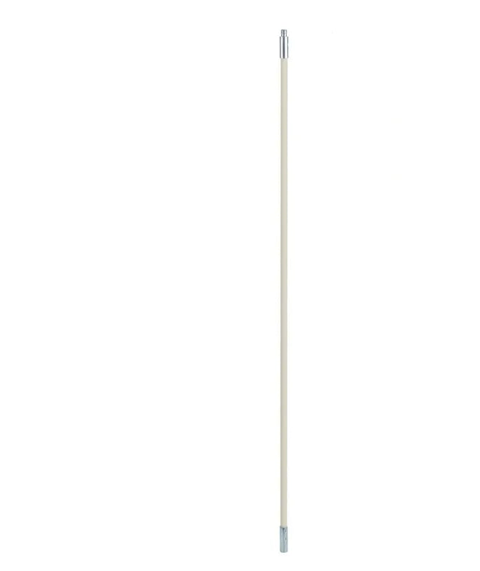 Flexible chimney cleaning brush with nylon bristles, extended to 600mm length for duct and pipe cleaning.