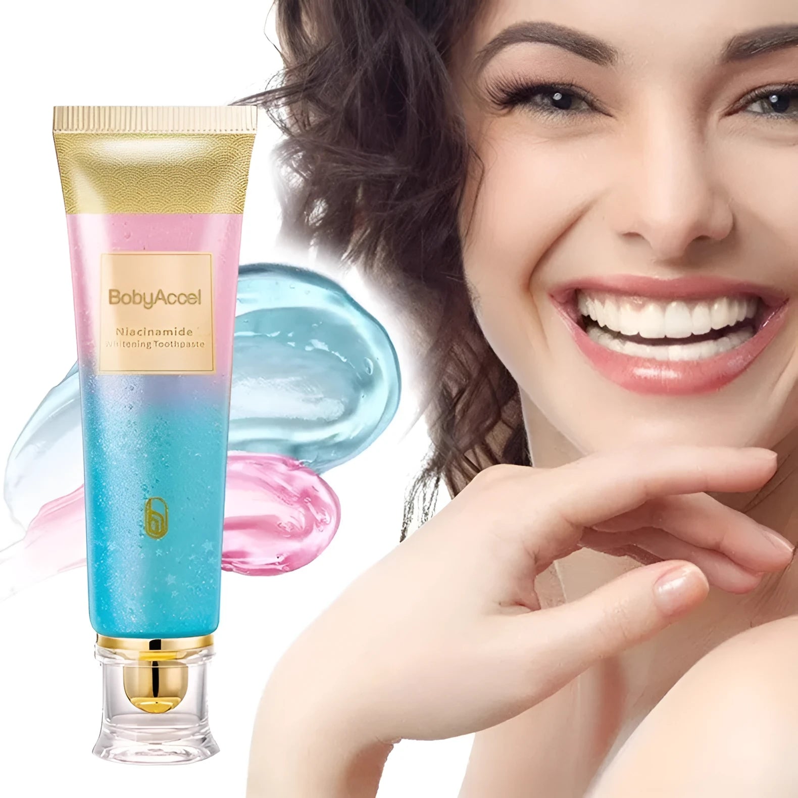 Nicotinamide whitening toothpaste tube with 100g net content for adult oral care