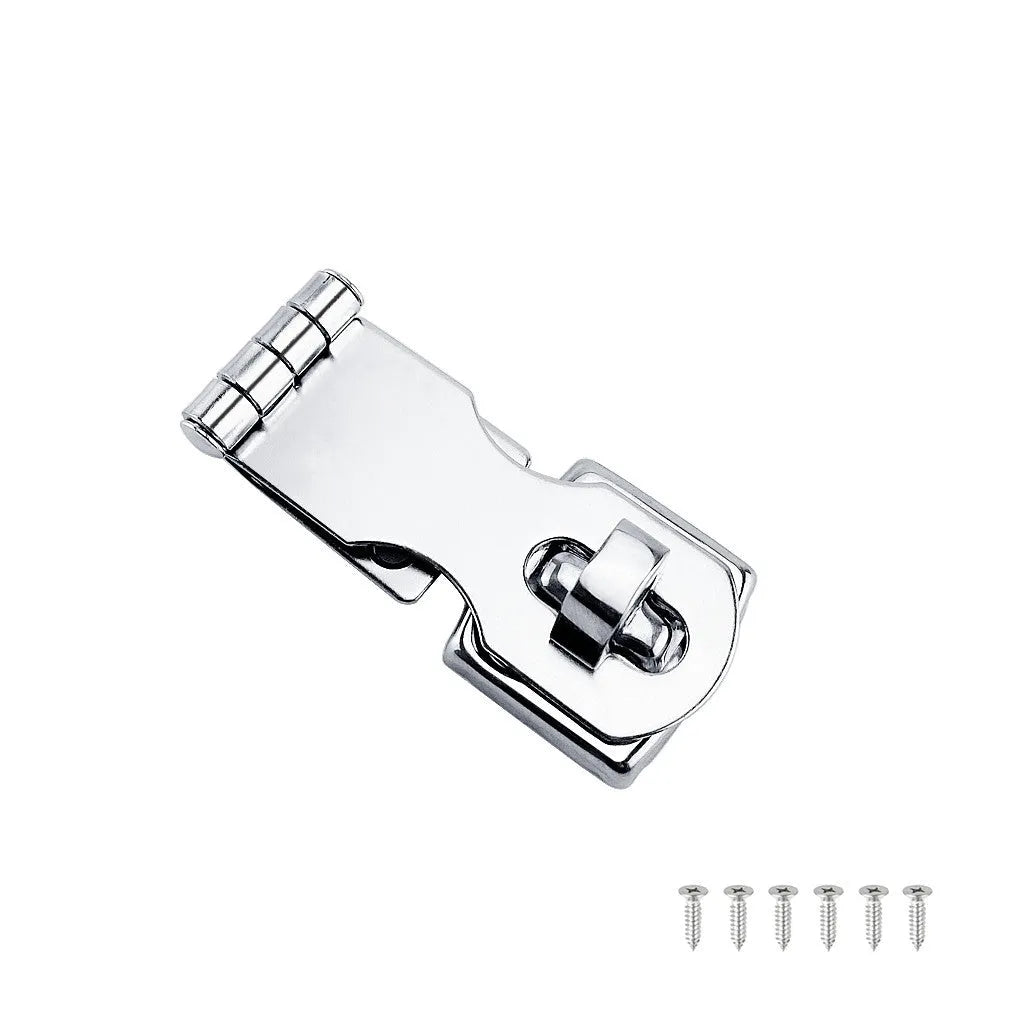 Single silver stainless steel lock bolt with marine grade 304 construction for cabinets and doors