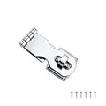 Single silver stainless steel lock bolt with marine grade 304 construction for cabinets and doors