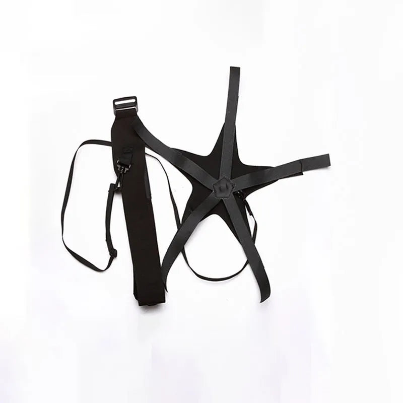 Black football juggling belt with a 2-metre cord for solo training drills.